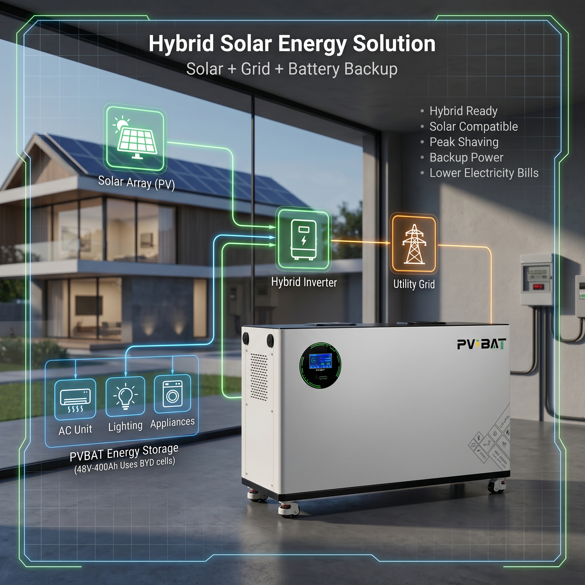 20.48kwh lifepo4 battery module | 51.2v 400ah wall mounted solar battery storage system 20.48kwh lifepo4 battery module | 51.2v 400ah wall mounted solar battery storage system