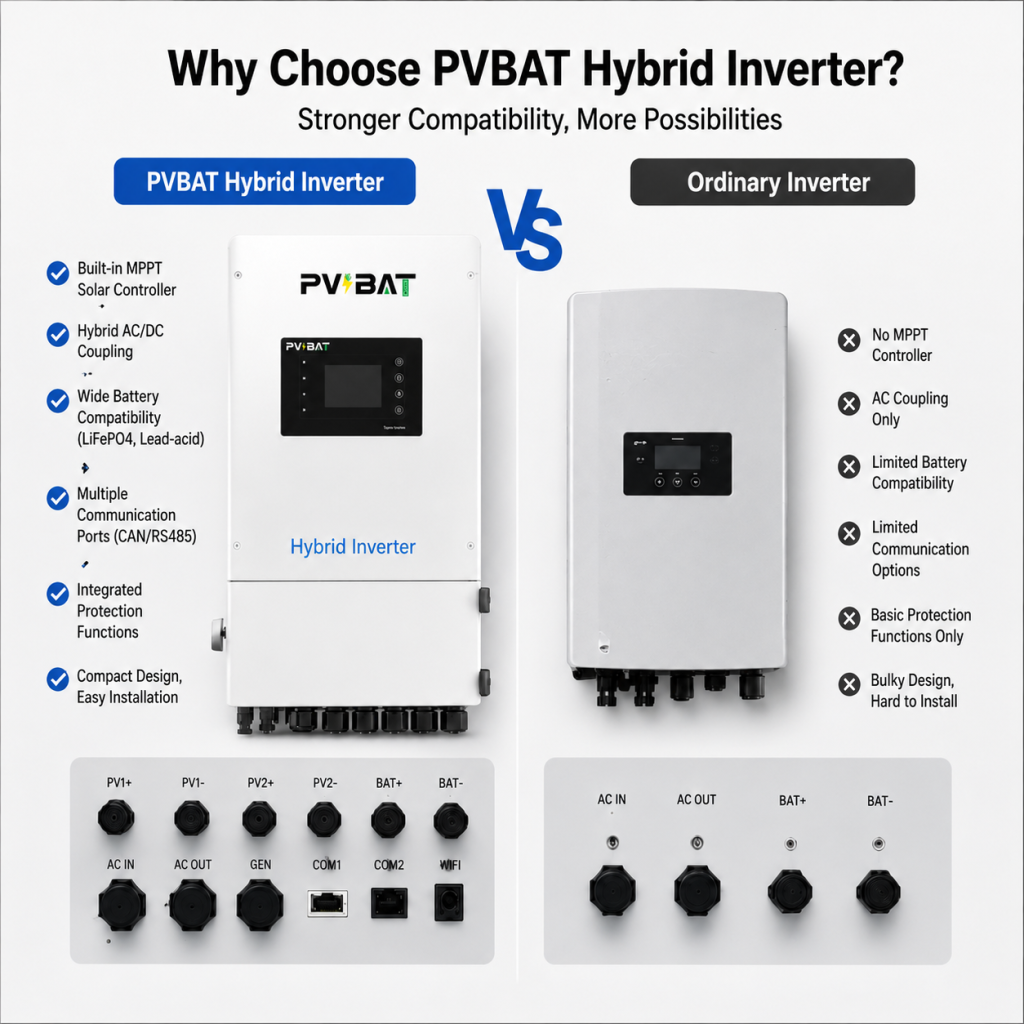 Comparative Review: PV-BAT Hybrid Inverters vs. Standard Inverters—What’s the Difference? 第11