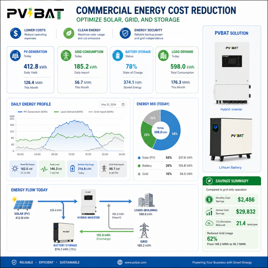 A New Option for Commercial Energy Storage: How Do PVBAT Products Meet the Needs of Small Commercial Spaces? 第十四 1